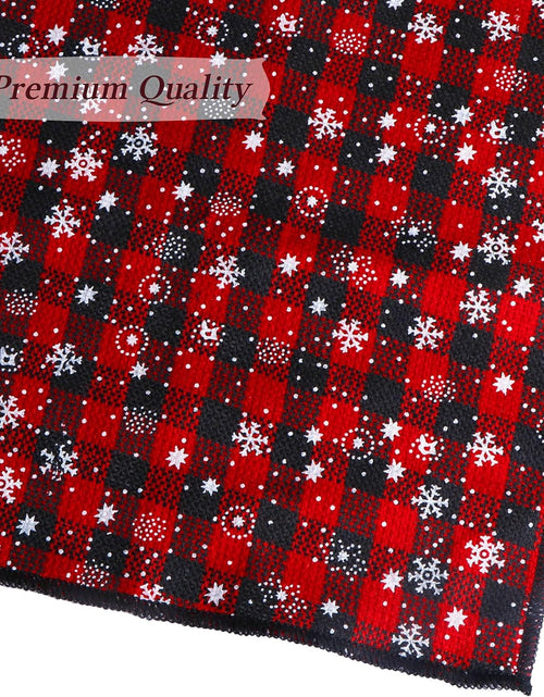 Load image into Gallery viewer, Christmas Snowflake Dog Bandana Costume, Christmas Classic Plaid Snowflake Dog Bandana Scarf Hat Bow Tie with Bell Costume Decoration for Dogs Pets
