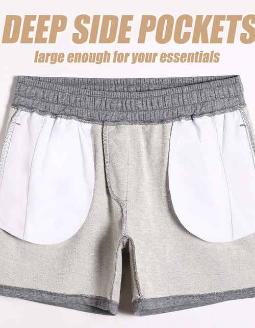 Load image into Gallery viewer, Mens Athletic Gym Shorts 5.5" Elastic Waist Casual Pajama Pocket Jogger Men Workout Short Pants
