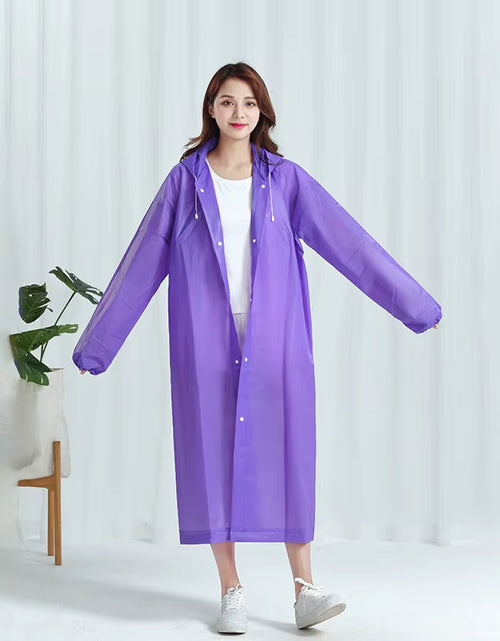 Load image into Gallery viewer, 1Pc Hooded Rain Coat Women Men Impermeable Thickened Waterproof Tourism Outdoor Hiking Rain Poncho Outdoor Products

