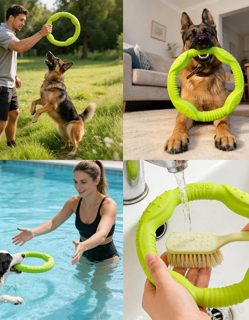 Load image into Gallery viewer, Dog Toys for Aggressive Chewers,¡¾Floatable¡¿ Dog Flying Disc, Dog Tug Toy, Interactive Dog Toys, Dog Teeth Cleaning, Tug of War Dog Toy, Dog Chew Toys, Dog Teething Toys for Catch, Fetch
