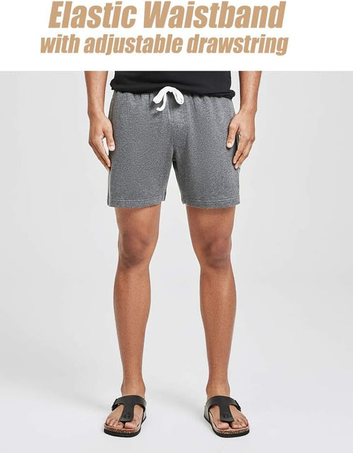 Load image into Gallery viewer, Mens Athletic Gym Shorts 5.5" Elastic Waist Casual Pajama Pocket Jogger Men Workout Short Pants
