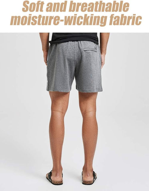 Load image into Gallery viewer, Mens Athletic Gym Shorts 5.5" Elastic Waist Casual Pajama Pocket Jogger Men Workout Short Pants
