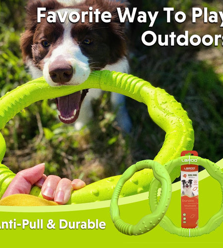 Dog Toys for Aggressive Chewers,¡¾Floatable¡¿ Dog Flying Disc, Dog Tug Toy, Interactive Dog Toys, Dog Teeth Cleaning, Tug of War Dog Toy, Dog Chew Toys, Dog Teething Toys for Catch, Fetch